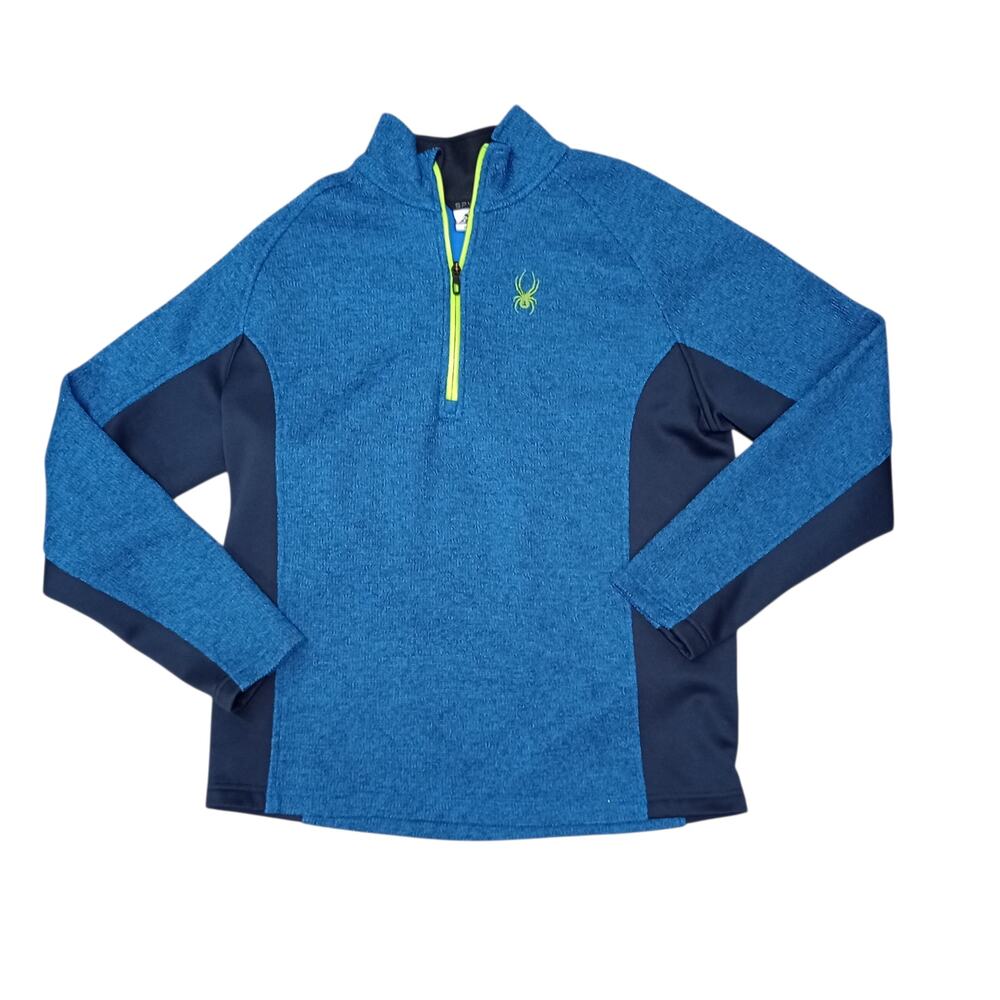 Spyder Core Sweater Quarter Zip Blue/Navy Men's Large Outdoor